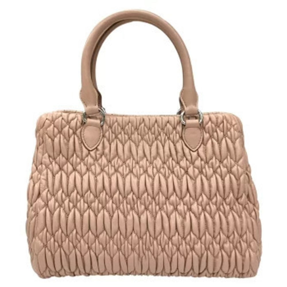 Miu Miu Matelasse Bag Crystal Pink Nappa Cameo Shoulder Handbag